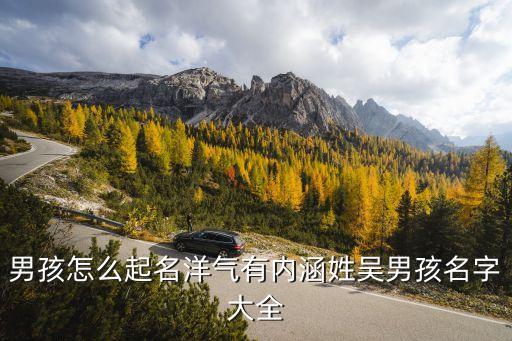 男孩怎么起名洋气有内涵姓吴男孩名字大全